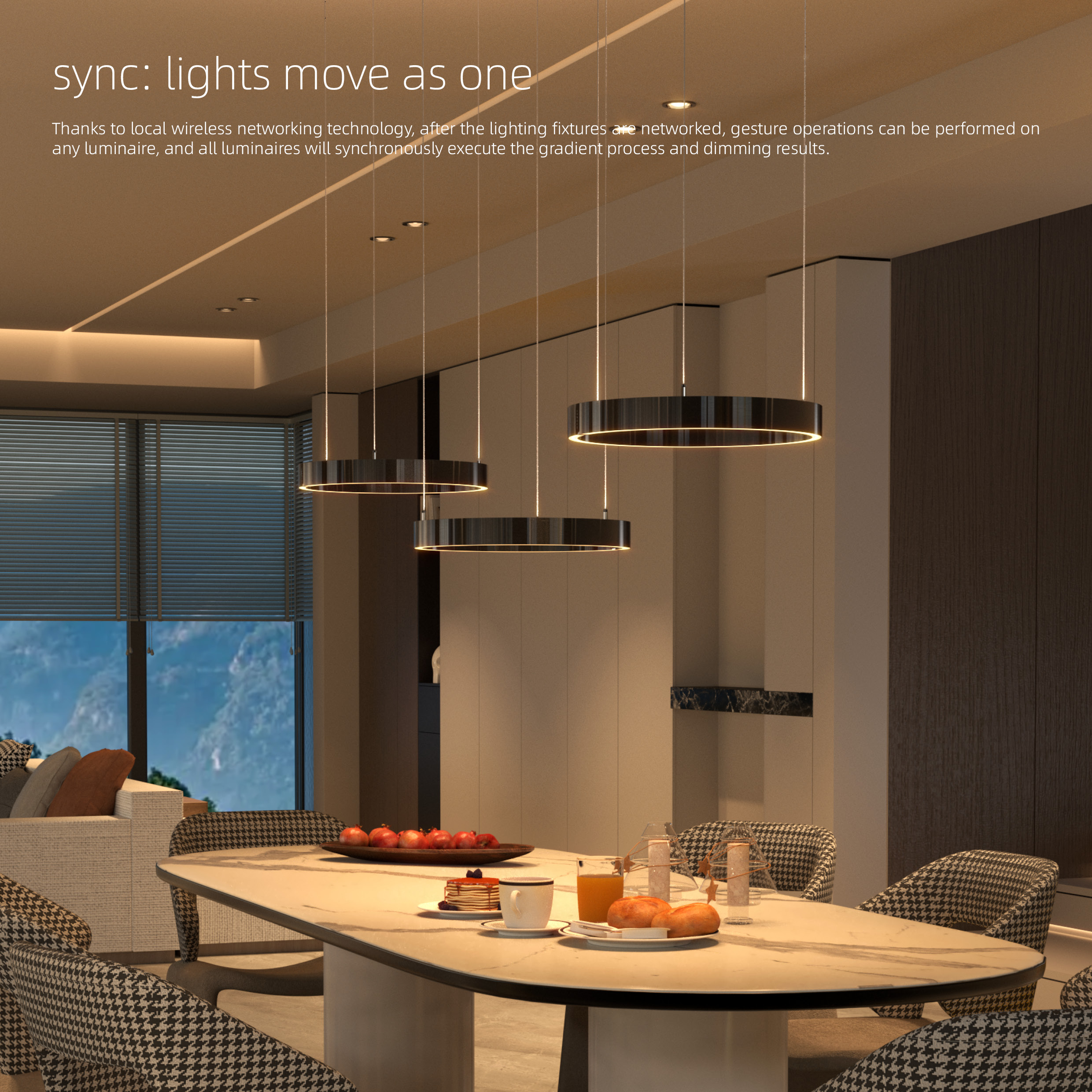sync: lights move as one