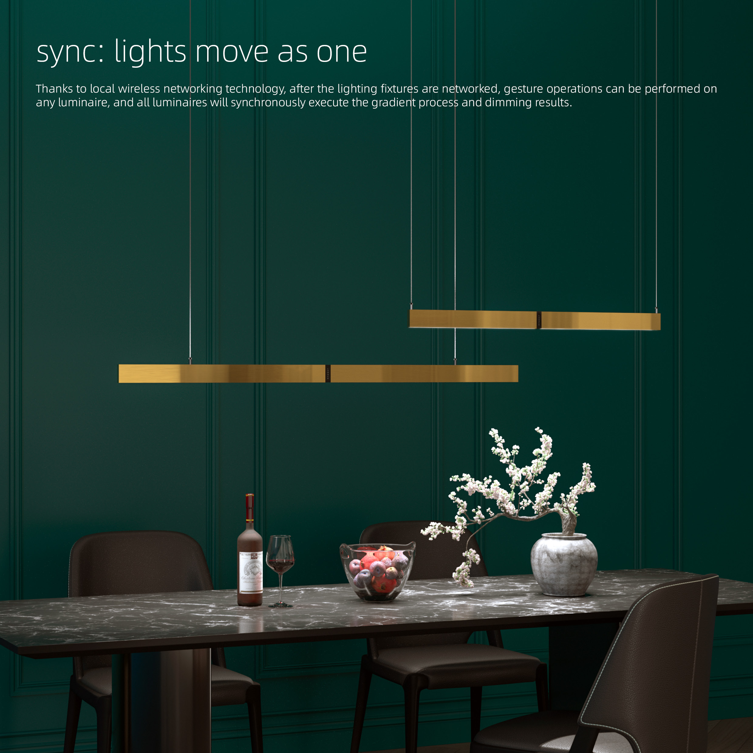 sync: lights move as one